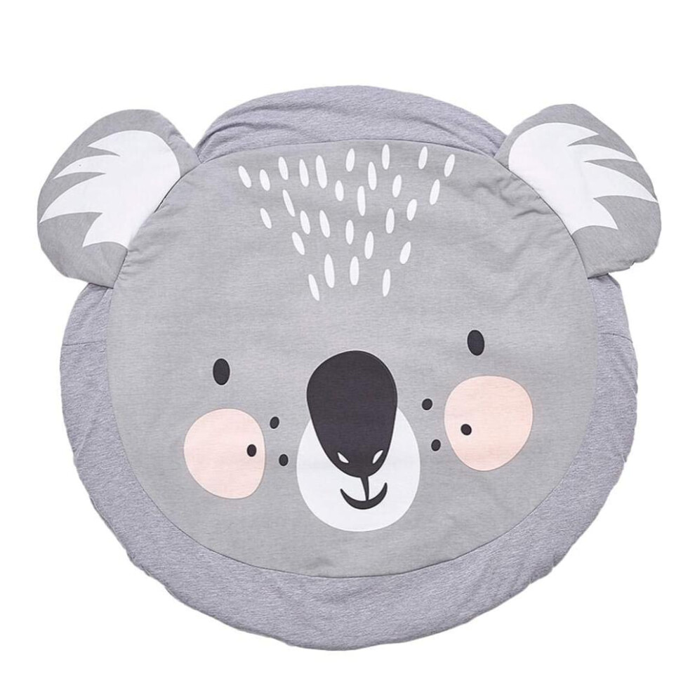 Stylish Nursery Play Mat, Foldable Baby Play Mat with Cartoon Design for Kids Room Decor, Soft Breathable Material Round Baby Mat, Perfect for