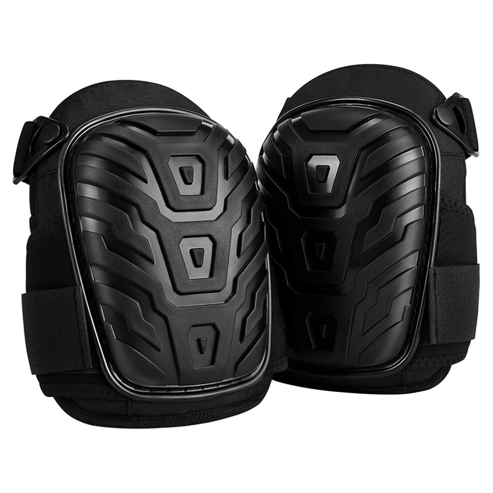 Heavy Duty Knee Pads, Professional Protection For Indoor Outdoor Work, Breathable Eva Foam With Gel Construction, Adjustable Double Straps, Versatile 9128293888332