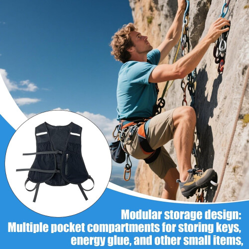 Running Hydration Vest Bladder Packder for Cycling, Adjustable Straps, Lightweight Hydration Vest Backpack for Running 1