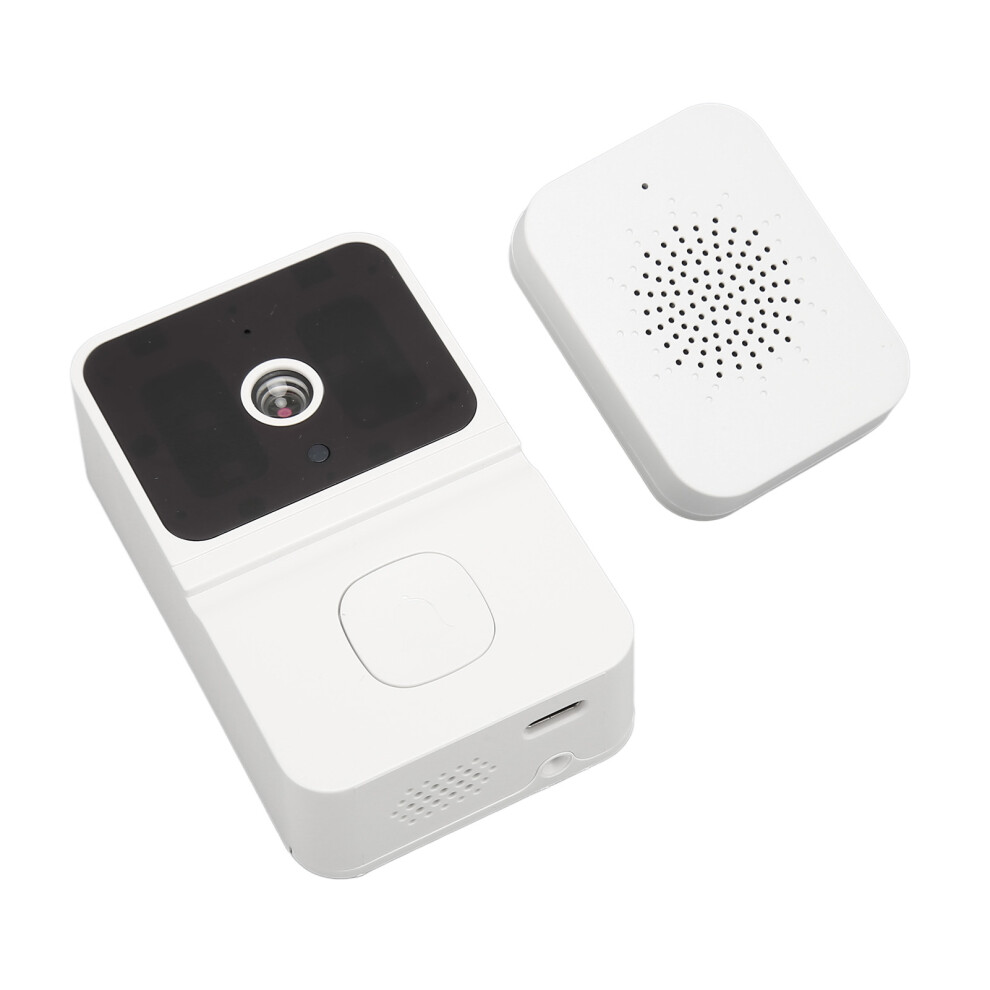 Wireless Wifi Video Doorbell With Night Vision, 800Mah Battery, White 3261369078544