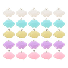 50Stk Wolkenanhänger Resin DIY Schmuck Zubehör Für Ohrringe