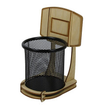 3Stk Basketball Stiftehalter Metall Mesh Beige Schreibtisch Organizer