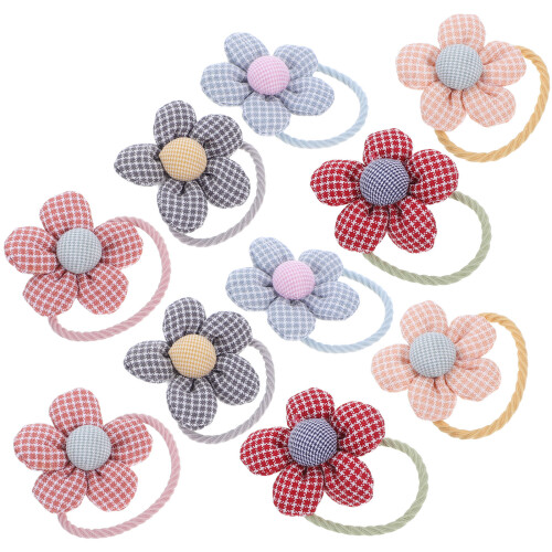 30Stk Kinder Haargummis Blumen Elastische Haarschmuck
