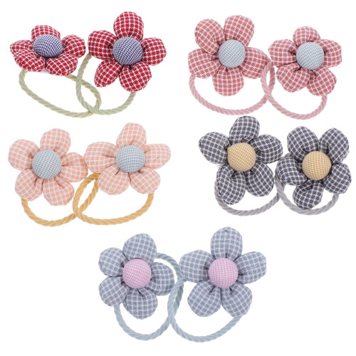 30Stk Kinder Haargummis Blumen Elastische Haarschmuck 2