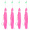 4Stk PVC Squid Skirts Angelköder Pink Bionic Fischköder Zum Angeln 1