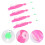 4Stk PVC Squid Skirts Angelköder Pink Bionic Fischköder Zum Angeln 4