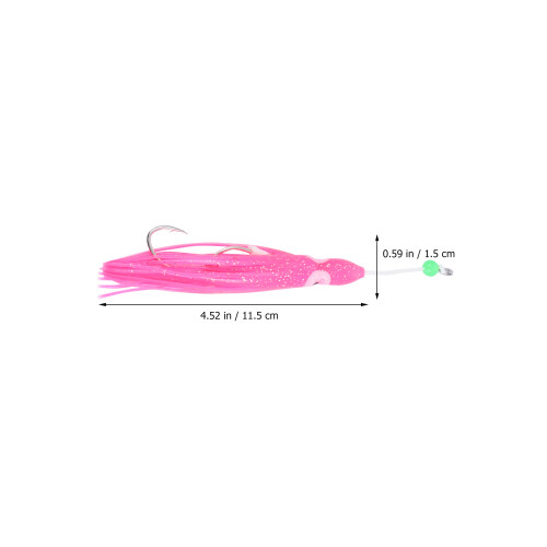 4Stk PVC Squid Skirts Angelköder Pink Bionic Fischköder Zum Angeln 1