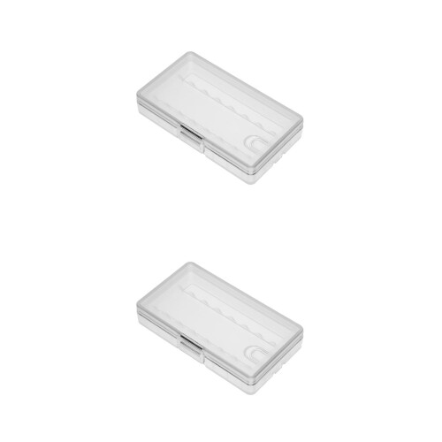 2Stk Transparente Batteriebox Aus PP Für Aa Batterien 1
