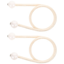 6Stk Polyester-Gardinenbänder in Beige, Stilvolle Vorhangfixierung