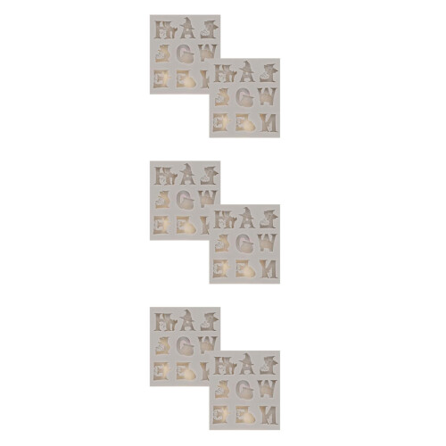 6 Silikon Buchstabenform Halloween Mit Kürbis-Design Hellgrau 1