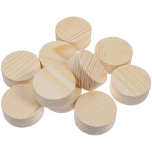 50Stk Natürliche Holzscheiben Rund Holzchips Zum Selberbemalen Beige