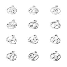 2Sets 12Er Schmuck Anhänger Silber Kreis DIY Basteln