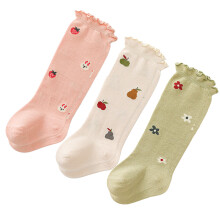 3 Paar Baby-Kniehochsocken 0-6 Monate Gebürstete Baumwolle Super Warm