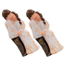 10Stk Resin Paar Figur Mehrfarbig Stabile Tischdekoration