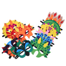 60Stk Dinosaurier Filz Masken Für Kinder Luftig Party Deko