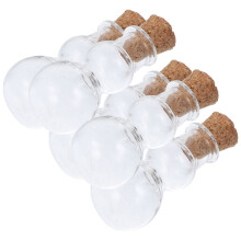 20Stk Kleine Glasflaschen Mit Kork, Transparente Mini-Vorratsgläser