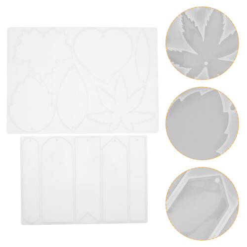 8Stk Flexible Silikon Lesezeichenform Transparent Für DIY 2