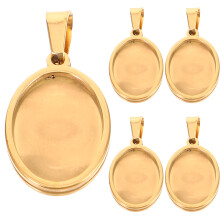 10Stk Goldene Bezel Anhängerhalter Für Individuellen Schmuck
