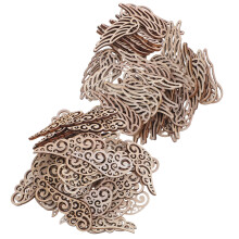 300Stk Beige Holzengel Flügel Anhänger Für Und Weihnachtsdeko
