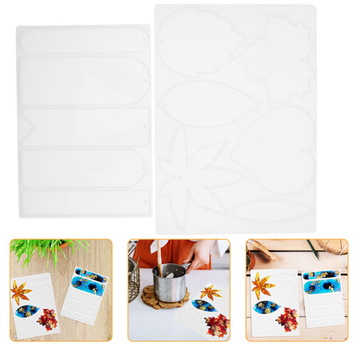 8Stk Flexible Silikon Lesezeichenform Transparent Für DIY