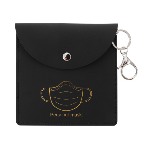 3Stk Maskentasche PU Leder Schwarz Für 1
