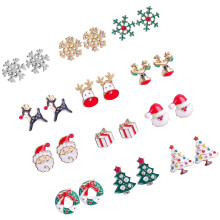 60Paare Damen Weihnachts Ohrringe Legierung Strahlend Ohrstecker