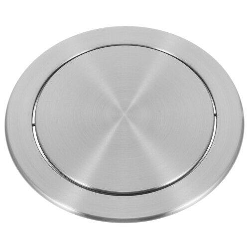 2Stk Klappdeckel Einbau Müllabdeckung Silber Tischplatte