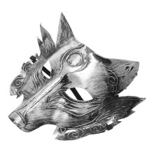 5Stk Silber Wolf Halloween Maske PVC Dekorative Party Masquerade