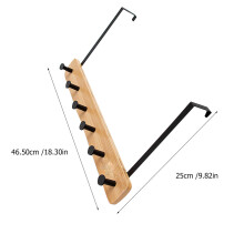 2Stk Garderobenhaken Tür Wandhaken Khaki Stahl Holz Langlebig