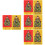 8Stk - Karten Chinesischer Stil Bunt PVC 8