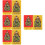 8Stk - Karten Chinesischer Stil Bunt PVC 9