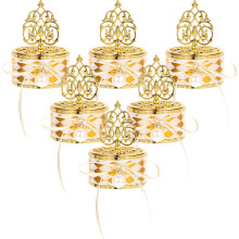 24Stk Kleine Candy-Box Aus Kunststoff, Gold, Für Hochzeit Und Party