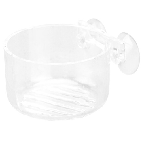 2Stk Transparenter Aquarium Futterbecher Aus Mit Saugnapf