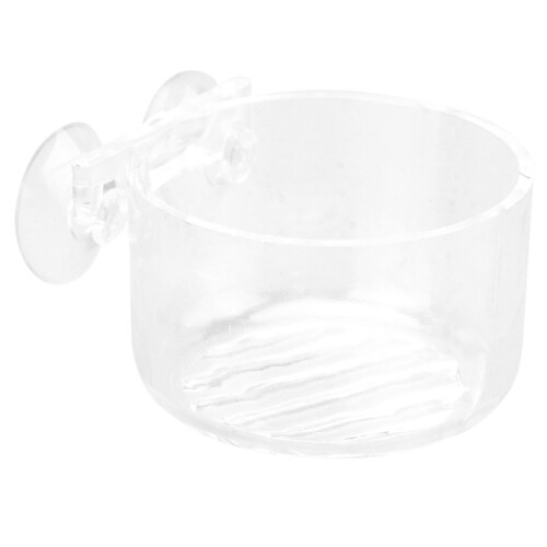 2Stk Transparenter Aquarium Futterbecher Aus Mit Saugnapf 2