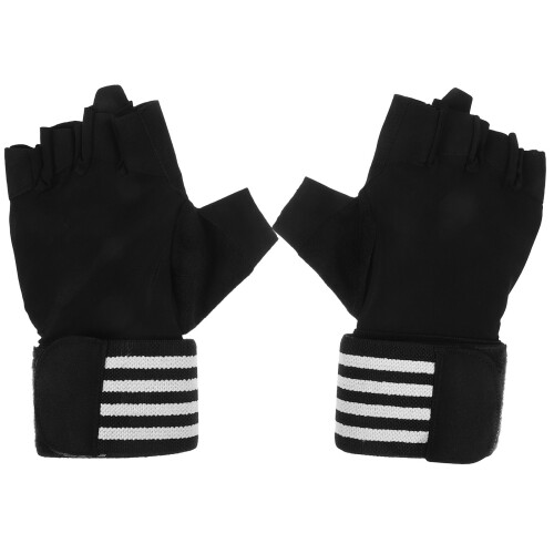2Pairs Black Comfortable Breathable Workout Gloves for Weightlifting