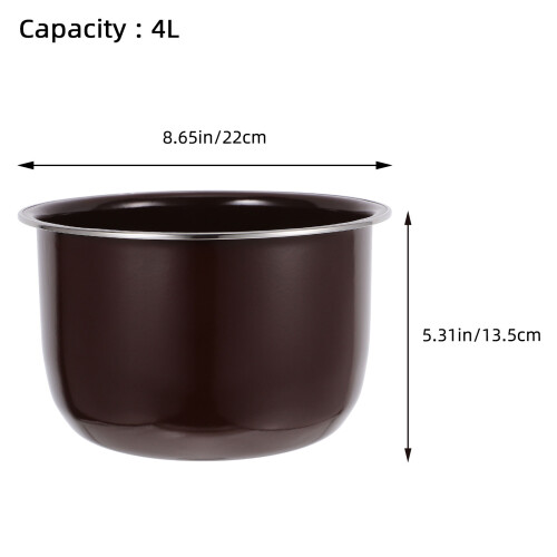 2Pcs Brown Electric Cooker Inner Pot Multi-Use Replacement Kitchenware 1