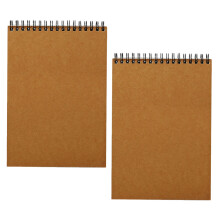 4Stk Spiral Notizbücher 16K Papier Skizzenbuch Hellbraun Zum Zeichnen