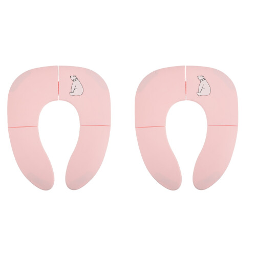 2Pièces Siège De Enfants Portable Rose Pliable Lavable 1