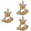 3Pièces Figurines Créatives En Métal Durable Pour Décoration 8