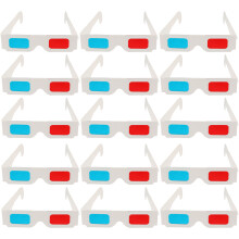 120Pcs 3D Movie Glasses Paper Anaglyph Red Blue Frames Portable Fun