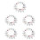 150Sets Assorted Color Mdf Sublimation Keychain Blanks for DIY Crafts 8
