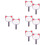 8Pcs Practical PVC Handheld Whiteboards Single Side Dry Erase Boards 6