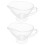 4Pcs Glass Sauce Jug with Handle Gravy Container for Serving 2