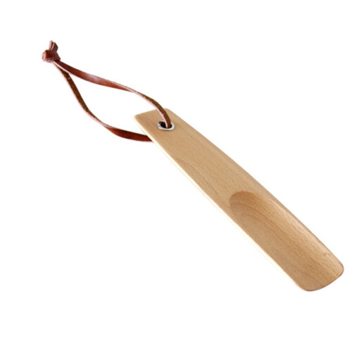 2Pcs Wooden Shoehorn Tool Long Handle Khaki for Back 1
