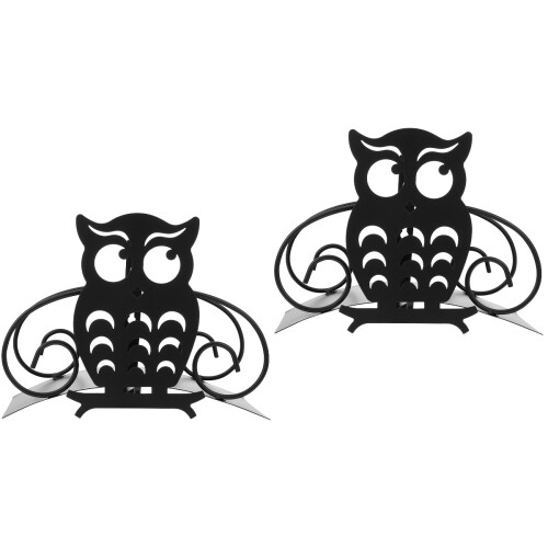 2Pcs Durable Black Iron Garden Hose Shelf Creative Decorative Storage 2