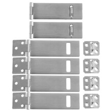 30Sets Stainless Steel Lock Hasp Door Latches Hardware Silver Home Use
