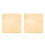 2Pcs Home Square Wooden Stool Seat Replacement Khaki Material 4