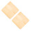 2Pcs Home Square Wooden Stool Seat Replacement Khaki Material 8