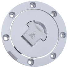 5Pcs Locking Fuel Gas Tank Caps for Motorcycle Silver Durable Aluminum