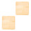 2Pcs Home Square Wooden Stool Seat Replacement Khaki Material 6